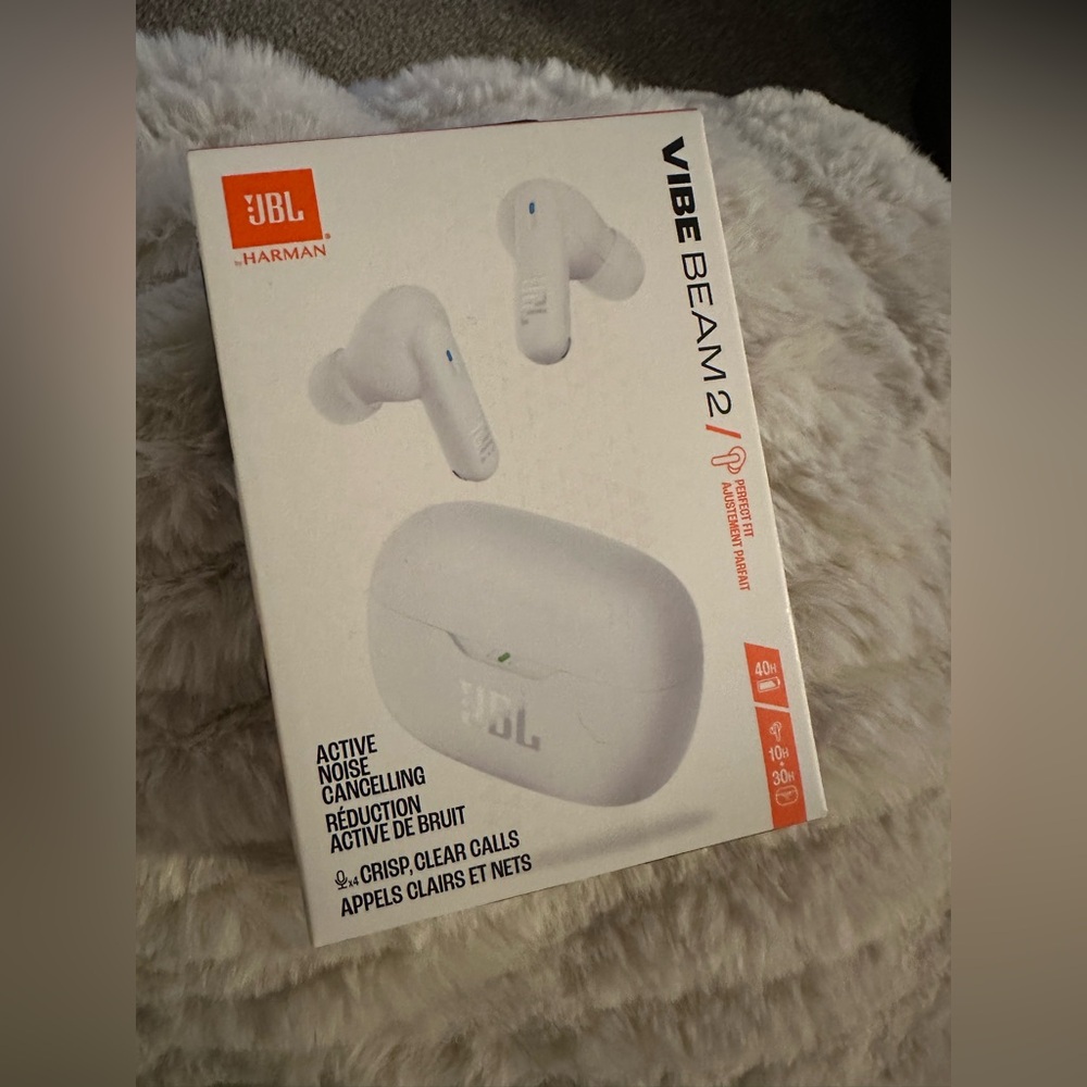 JBL Vibe Beam 2 Earbuds - White
